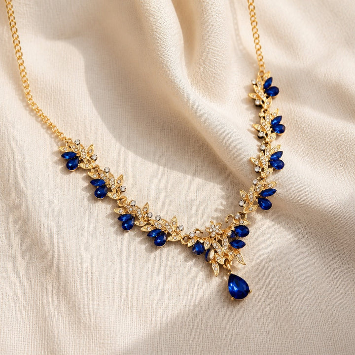 Blue Stone Link Necklace