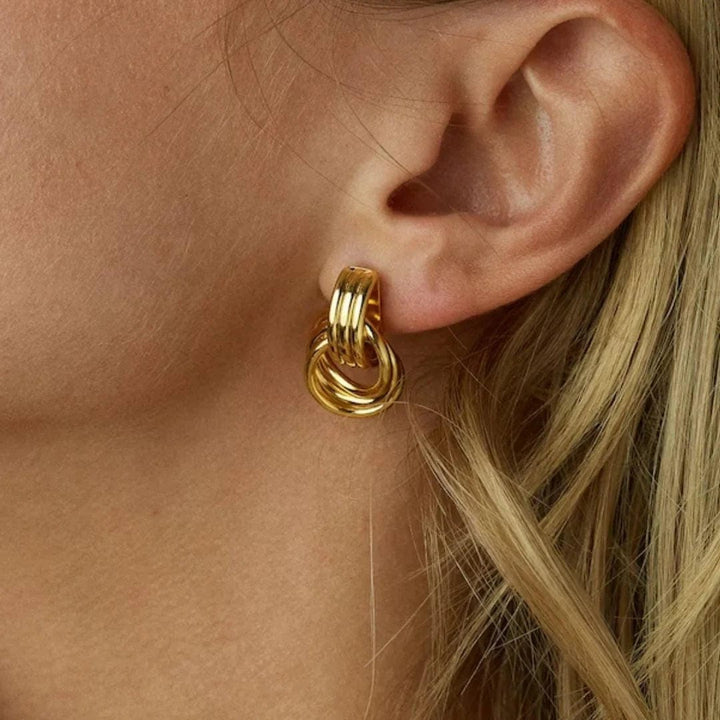 Lustrous Layered Hoop Earrings