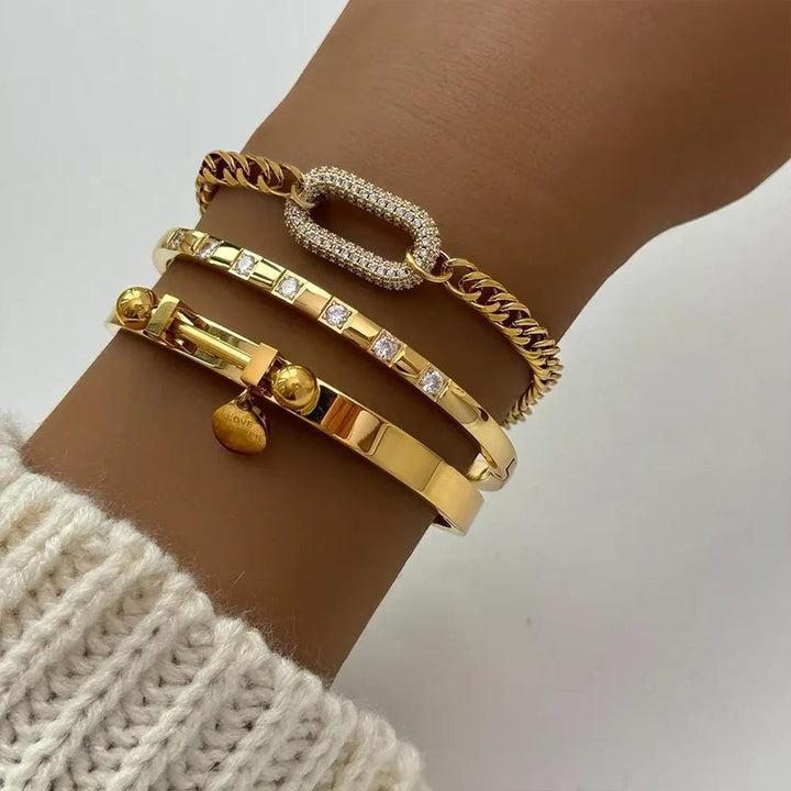 Radiant White Crystals Bracelet
