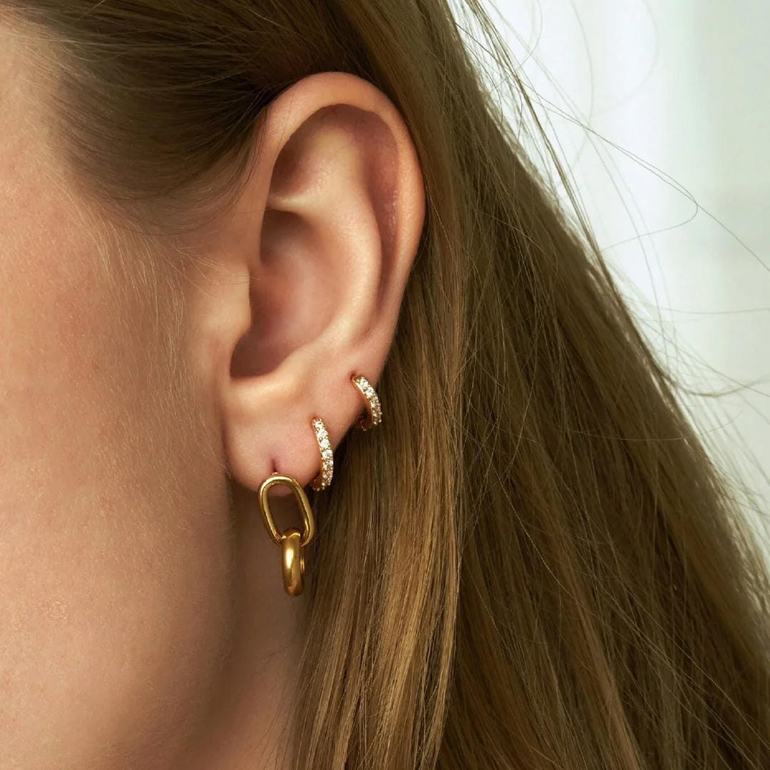 Elegant Huggie Gold Earrings