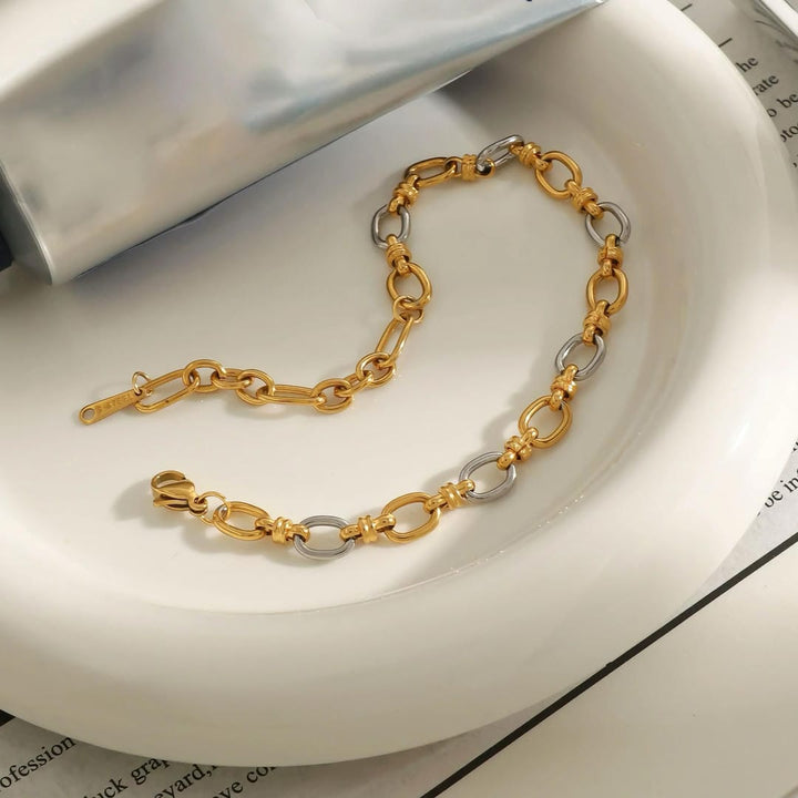 Two Tone Gold Sleek Bracelet