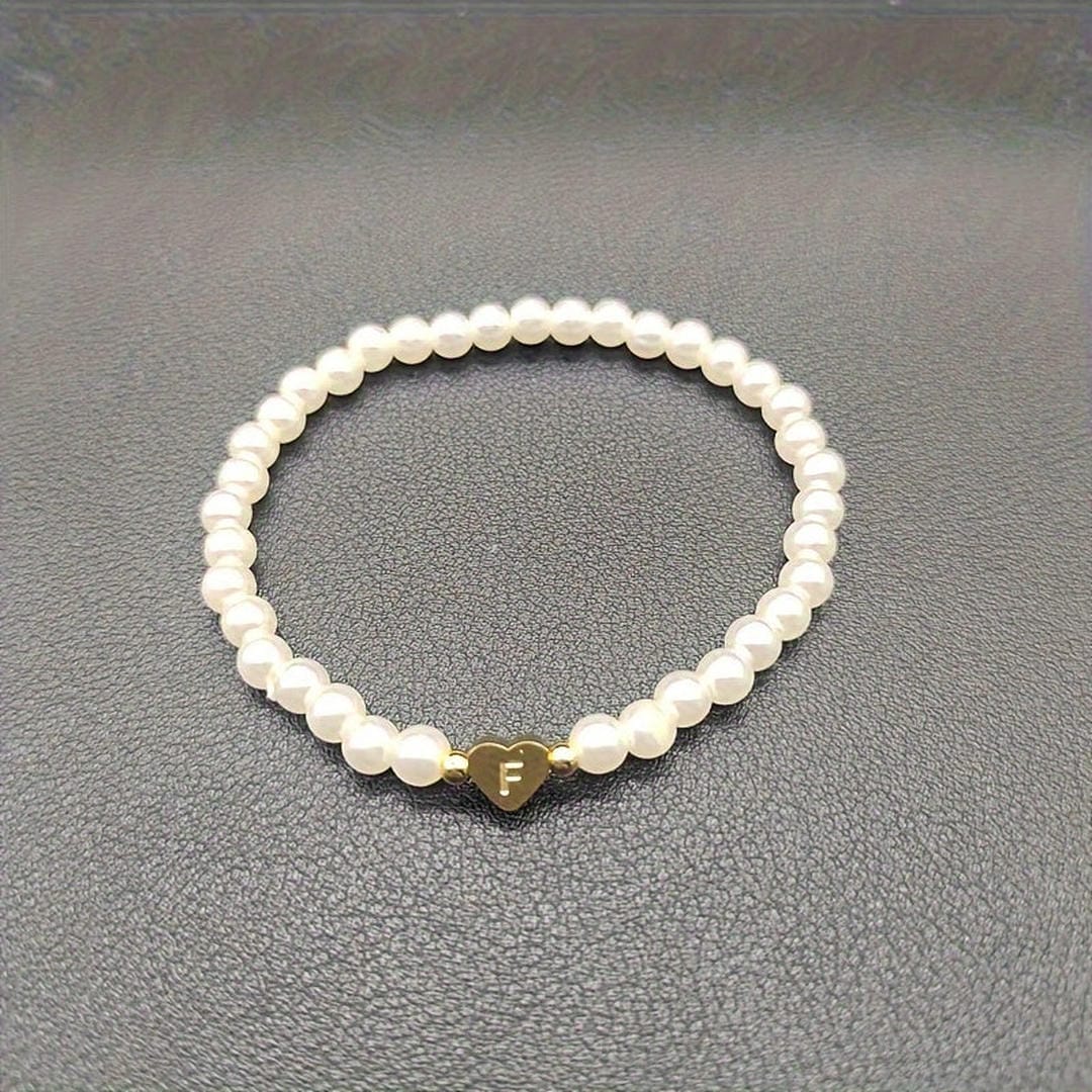 A-Z Pearl Beaded Bracelet