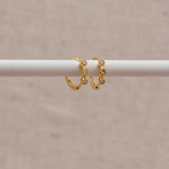 Vienna Stone Huggie Hoops