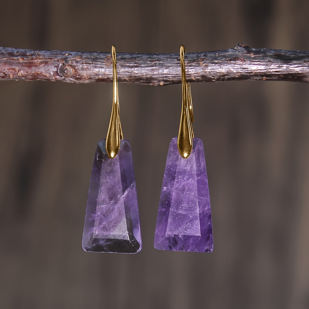 Boho Geometric Stone Drop Earrings