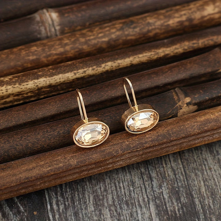 Luxurious Golden Hoop Resin Earrings
