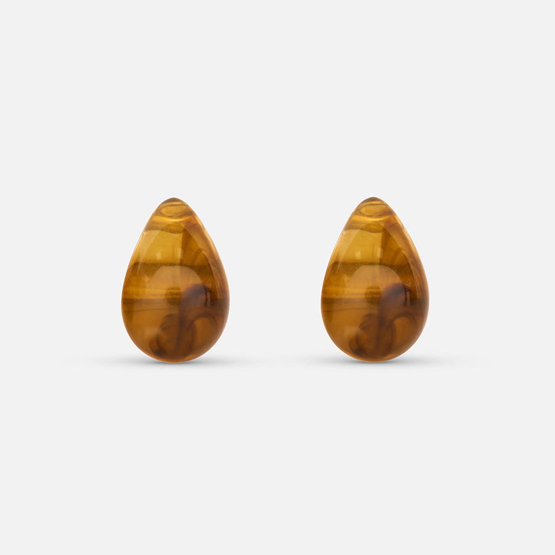 Modern Coffee Tear Drop Earrings