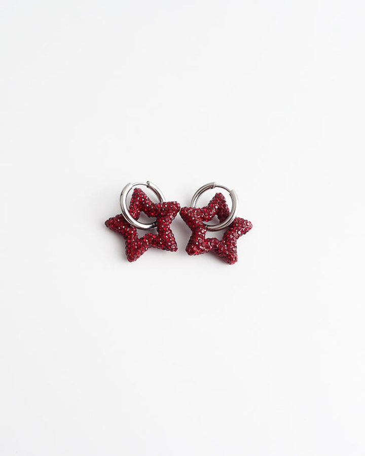 Toned Crystal Star Earrings