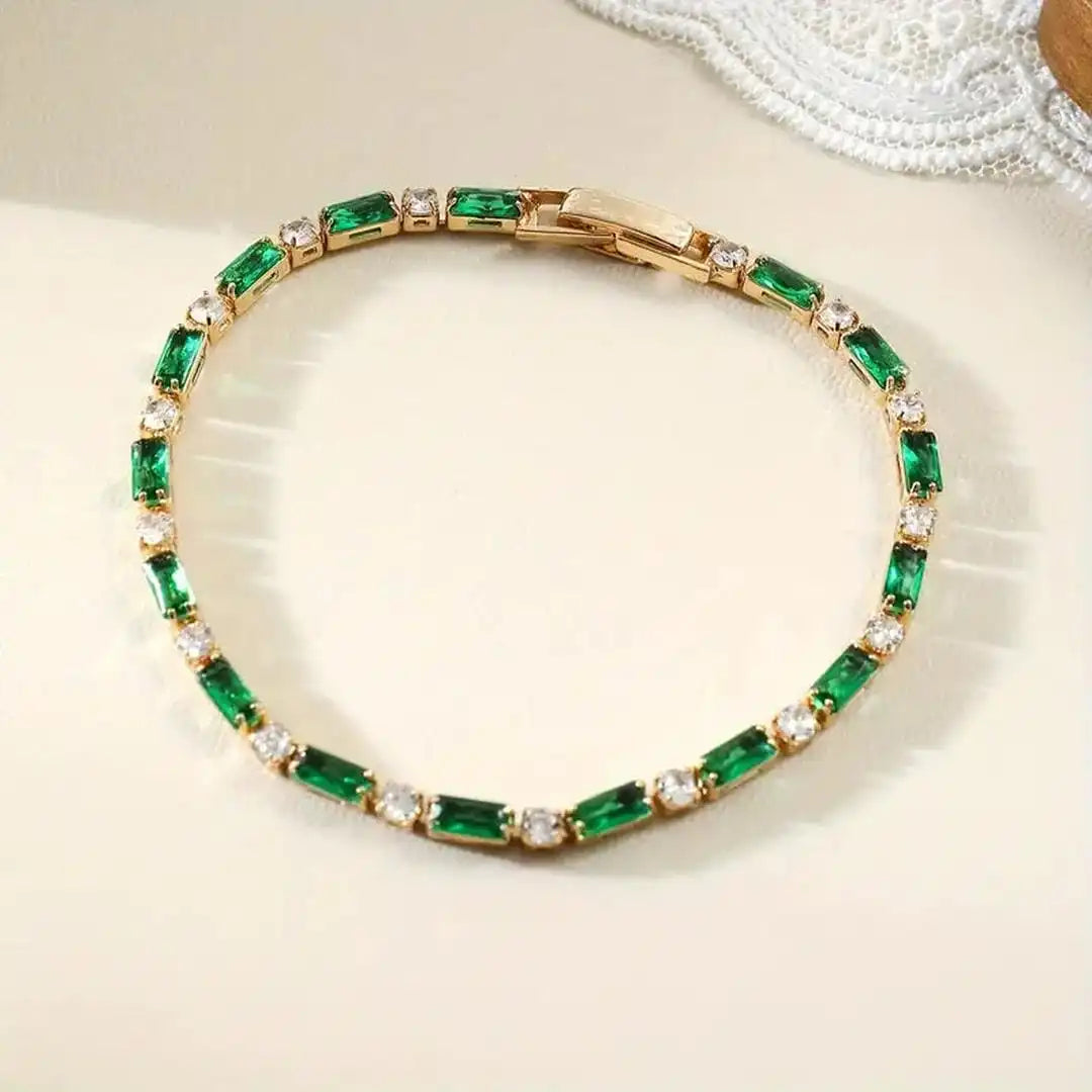 Emerald Baguette Tennis Bracelet