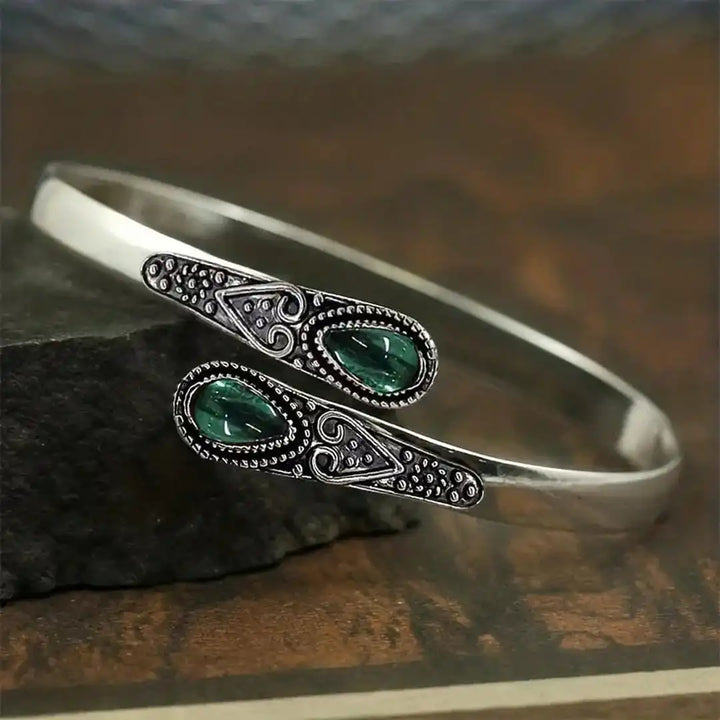 Ethnic Style Inlaid Imitation Stone Bracelet