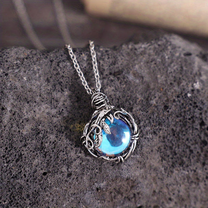 Antique Style Iridescent Sphere Necklace