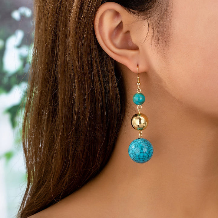 Classic Sphere Turquoise Earrings