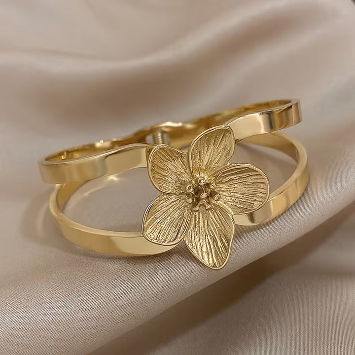 Luxe Flower Cuff Bracelet
