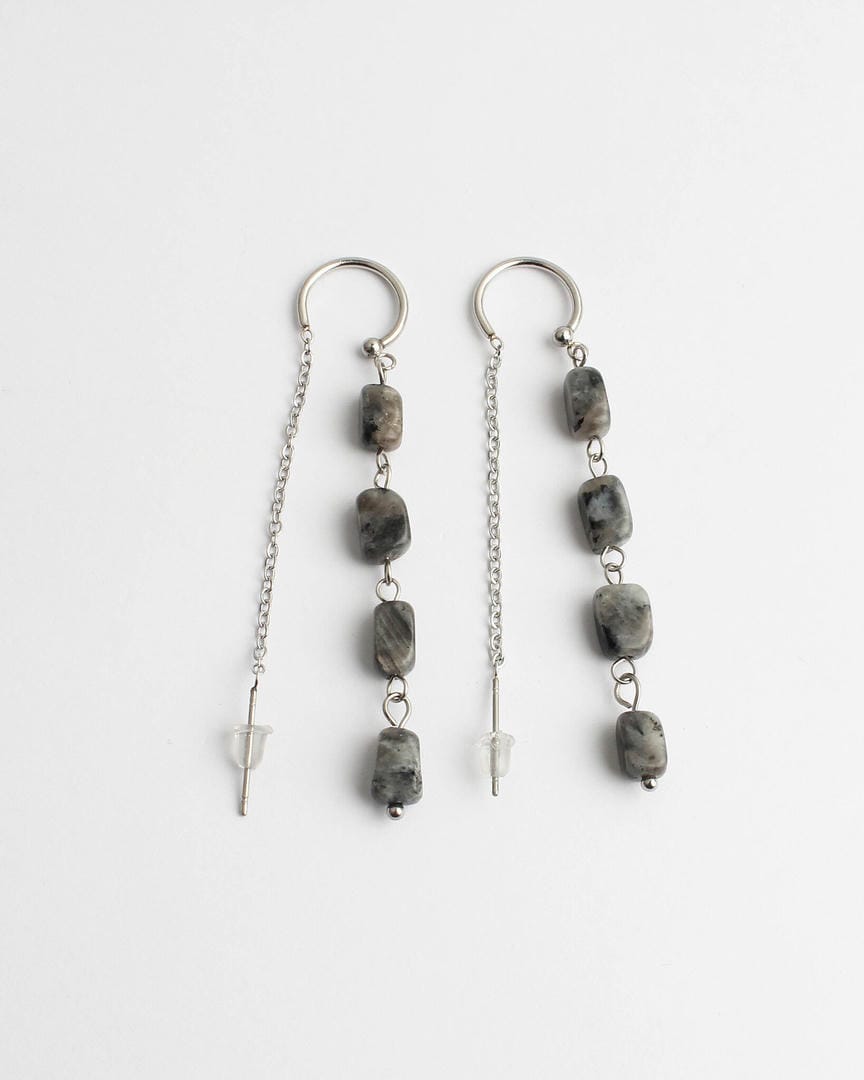 Speckled Stone Drop Earrings