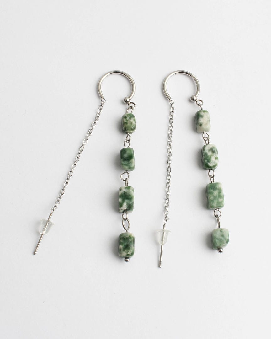 Speckled Stone Drop Earrings