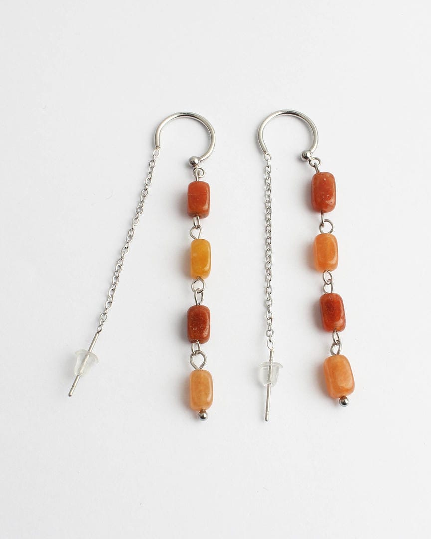 Speckled Stone Drop Earrings
