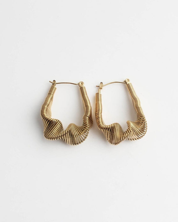 Textured Spiral Hoop Earrings