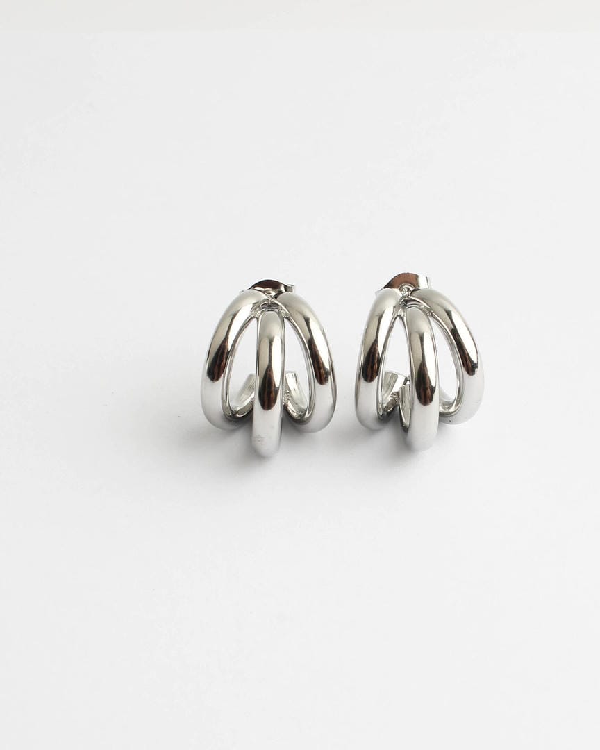 Modern Double Hoop Earrings