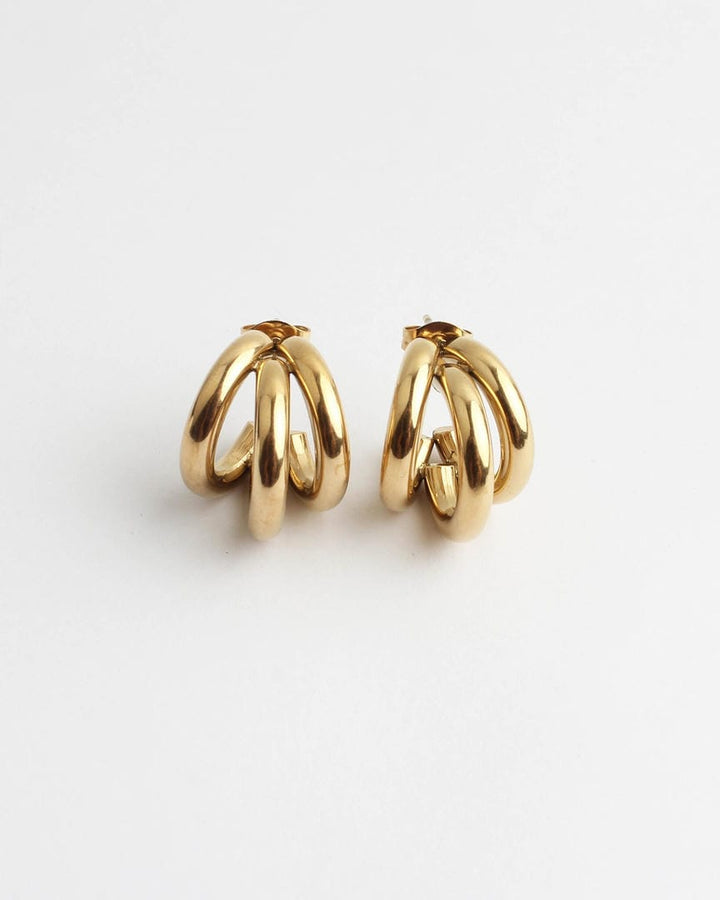Modern Double Hoop Earrings
