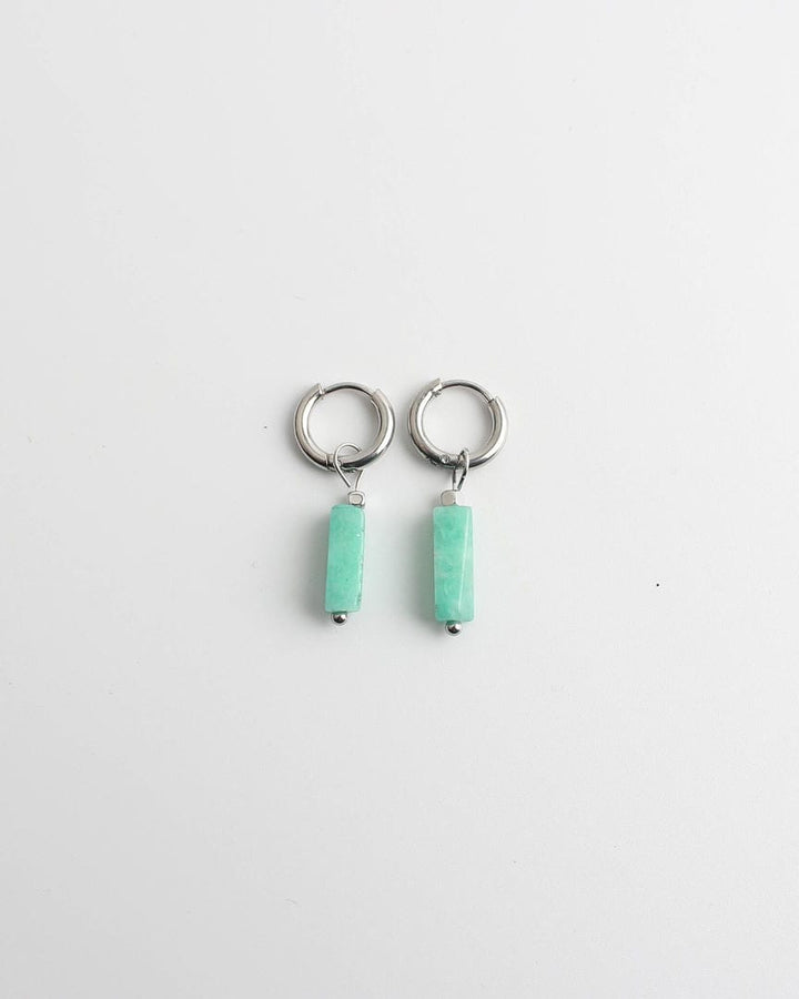 Toned Stone Bar Earrings