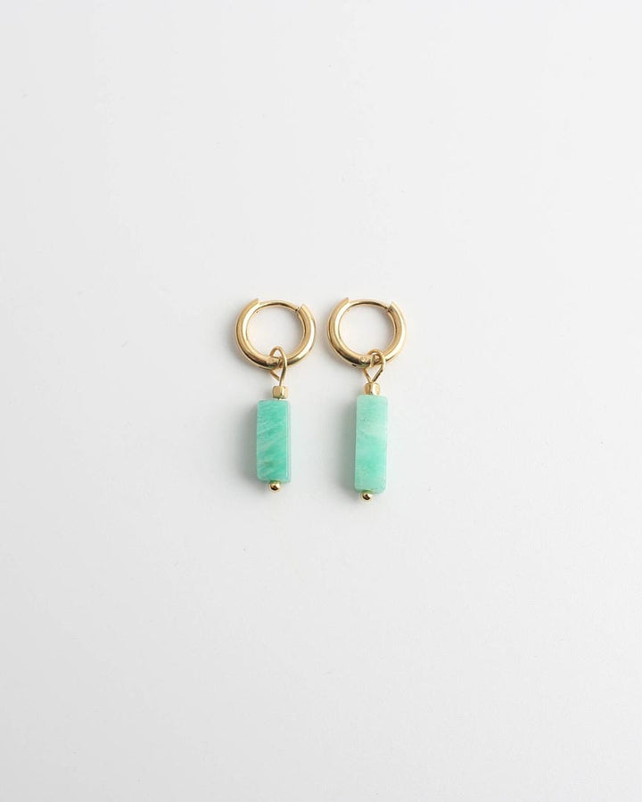 Toned Stone Bar Earrings