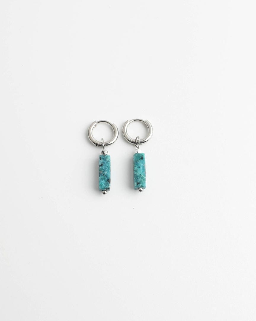 Toned Stone Bar Earrings