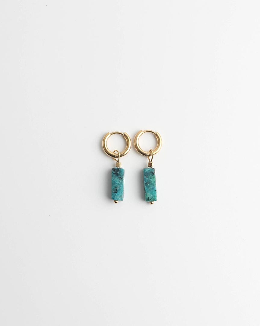 Toned Stone Bar Earrings