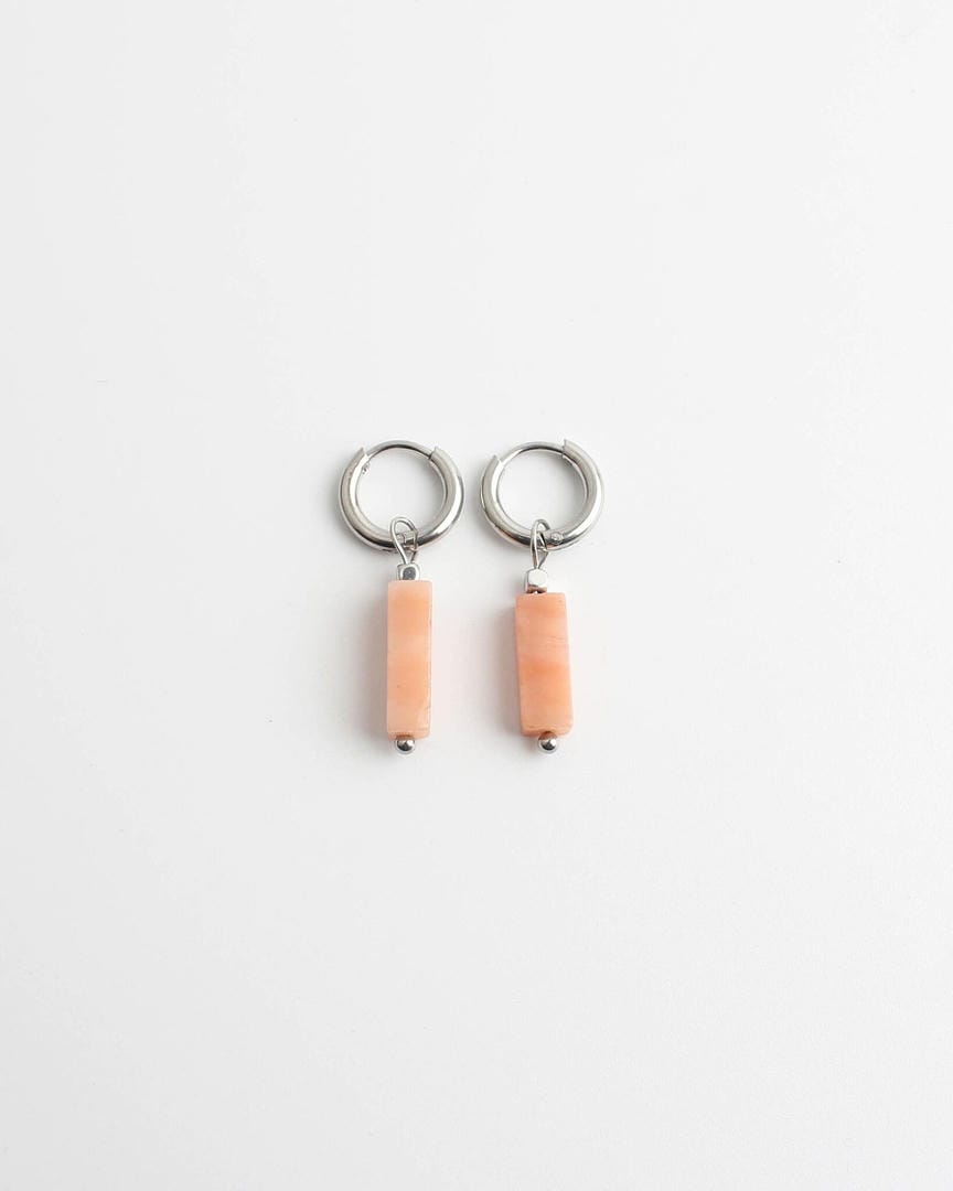 Toned Stone Bar Earrings