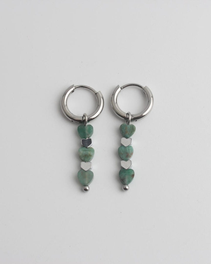 Triple Heart Earrings