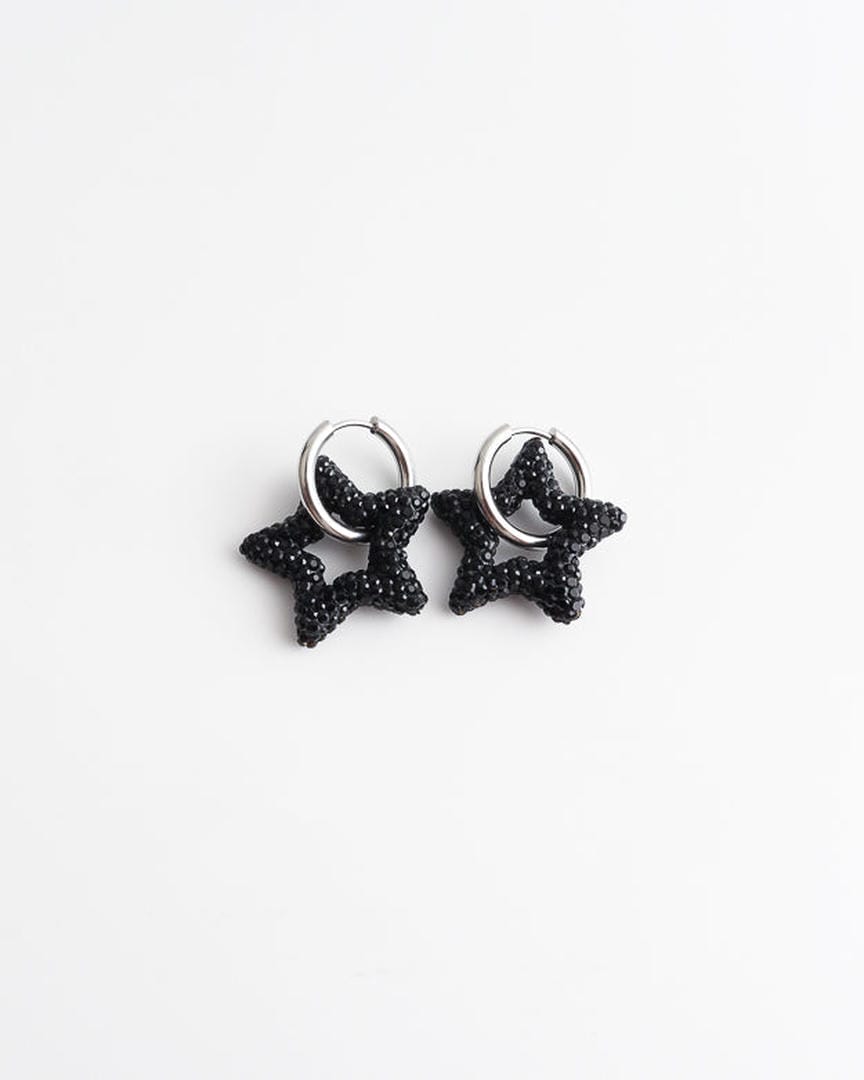 Toned Crystal Star Earrings