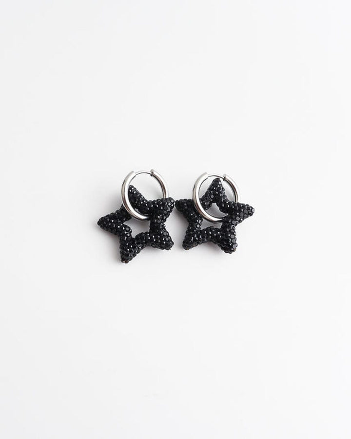 Toned Crystal Star Earrings