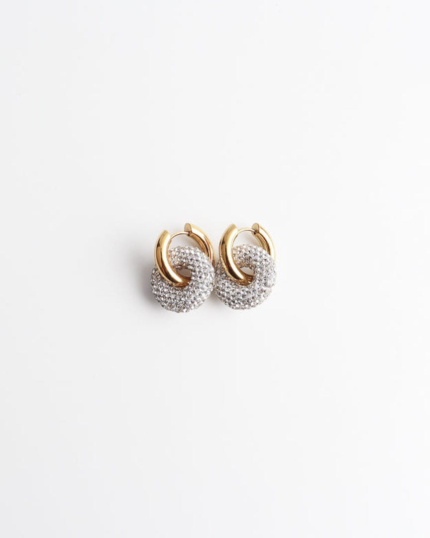 Crystal Circle Drop Earrings