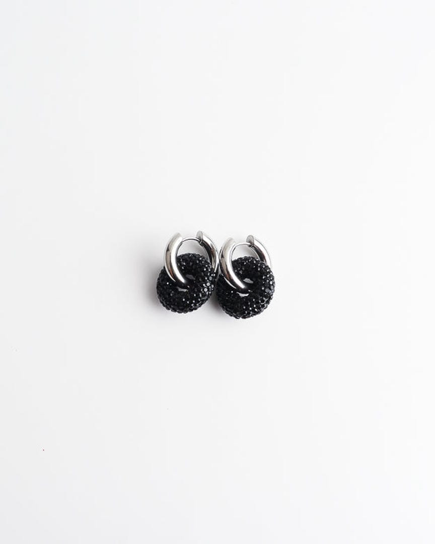 Crystal Circle Drop Earrings