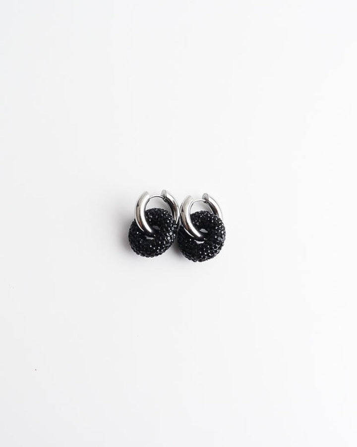 Crystal Circle Drop Earrings