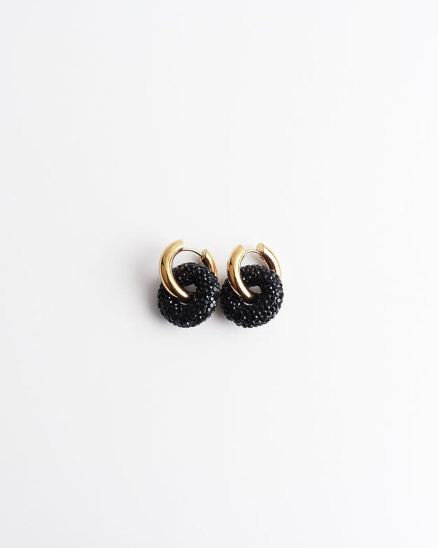 Crystal Circle Drop Earrings