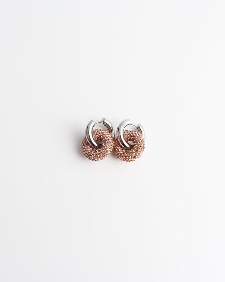 Crystal Circle Drop Earrings