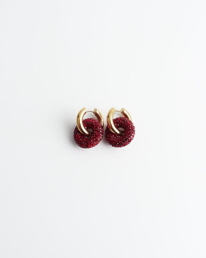Crystal Circle Drop Earrings