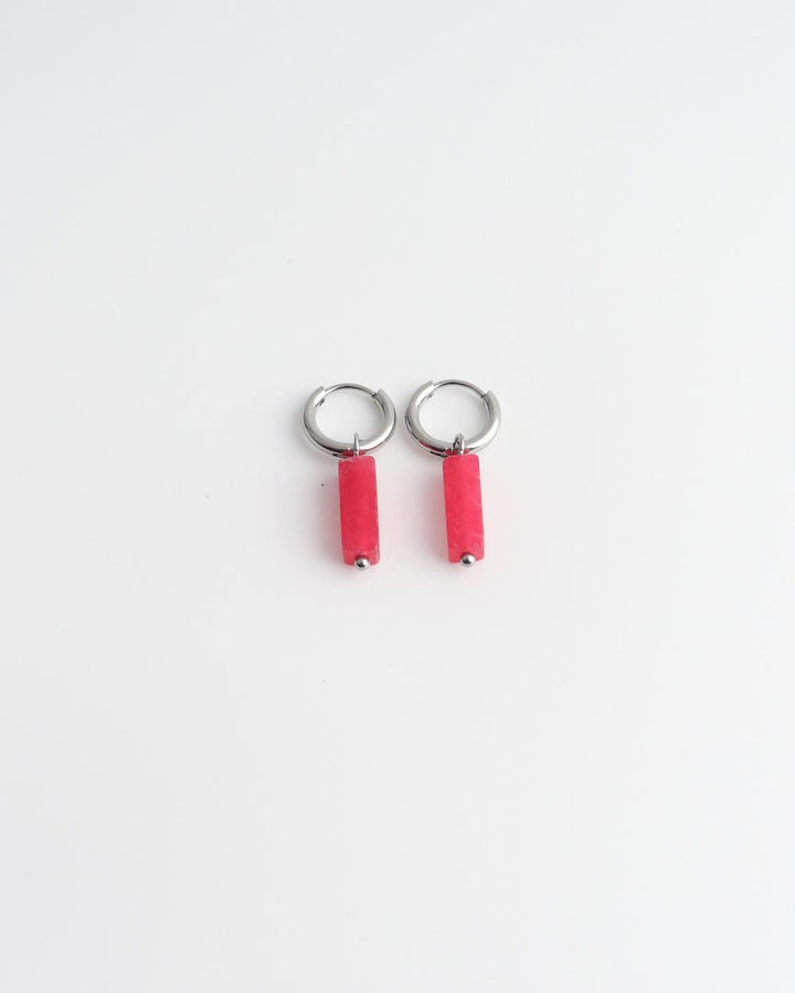 Toned Stone Bar Earrings