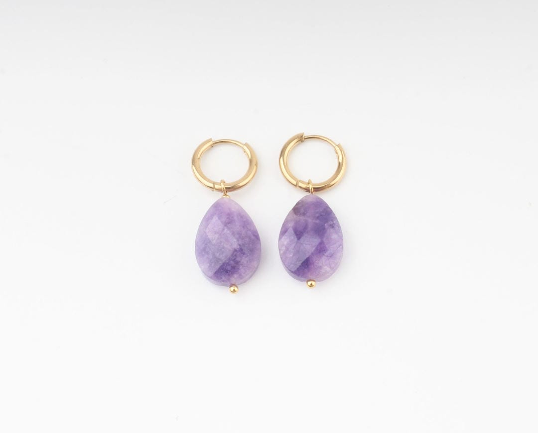 Lieze Elegant Timeless Stone Drop Earrings