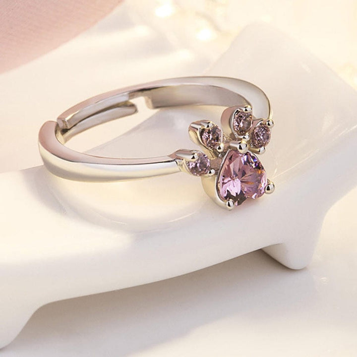 Paw Set 4 Pieces with Zirconia Heart