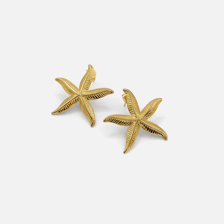 Graceful Gold Starfish Earrings