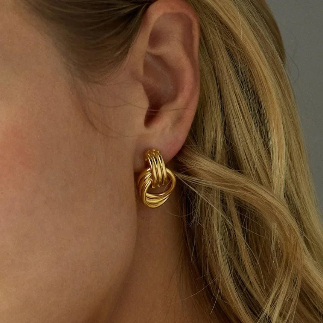 Lustrous Layered Hoop Earrings