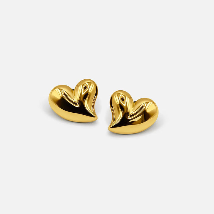 Classic Gold Heart Studs