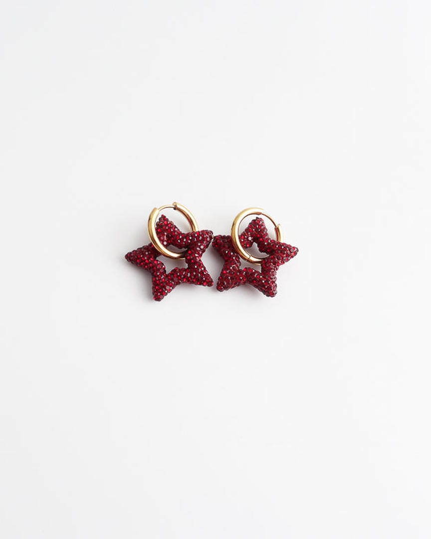 Toned Crystal Star Earrings