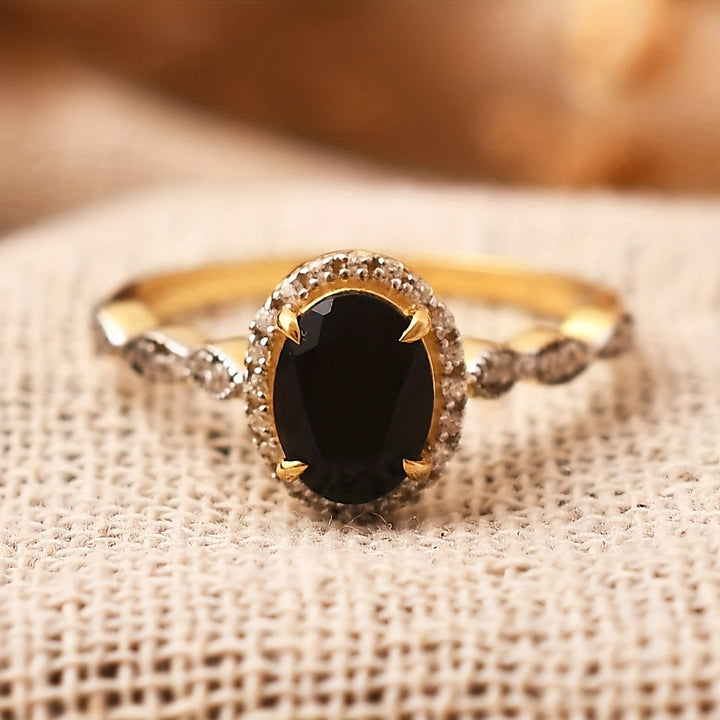 Luxury Onyx Gold Ring