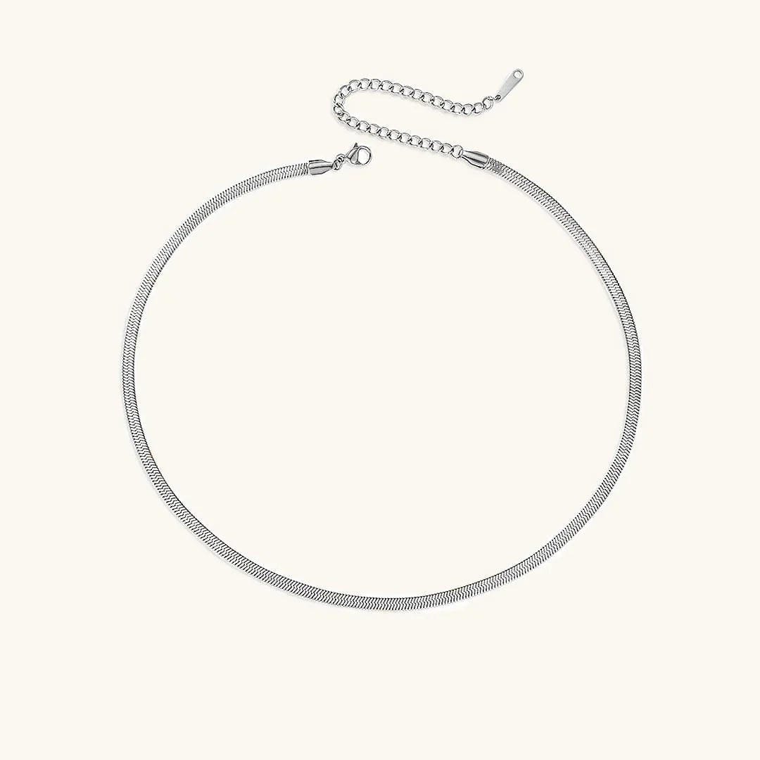 Timeless Herringbone Gold Necklace