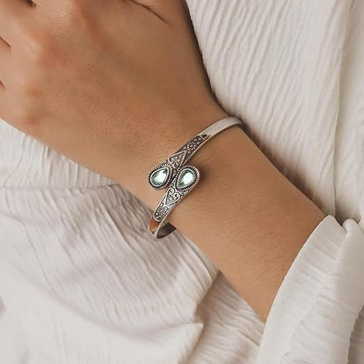 Ethnic Style Inlaid Imitation Stone Bracelet