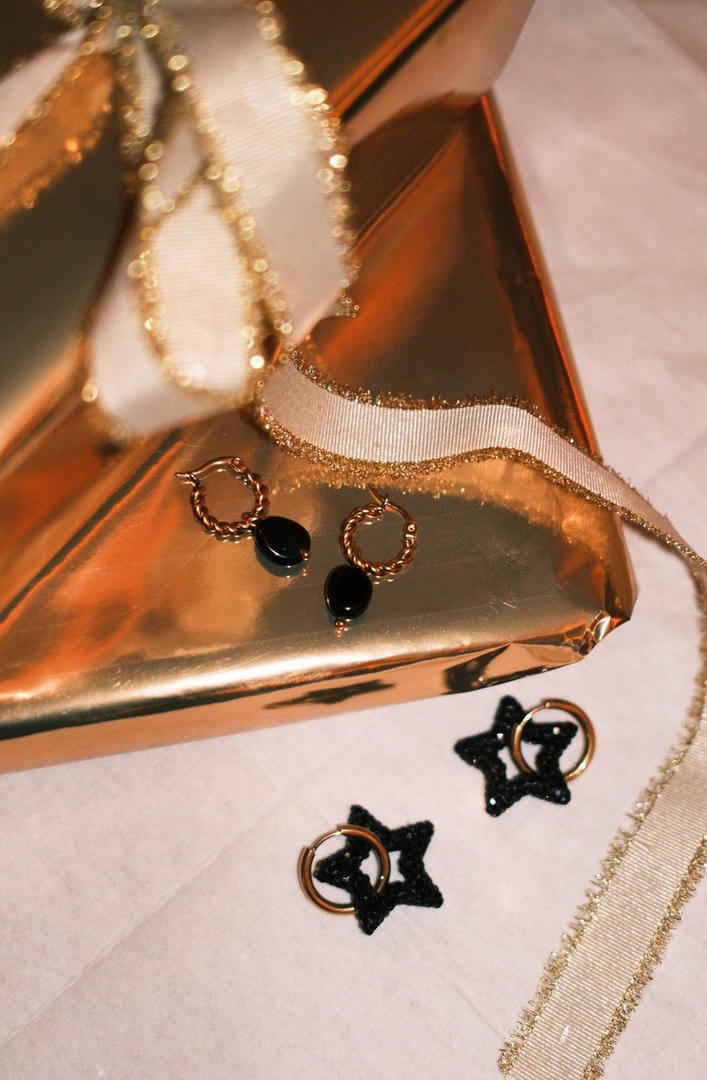 Louane Graceful Drop Stone Twisted Earrings