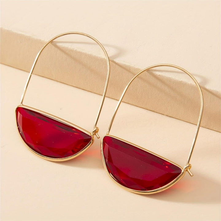 Half Moon Translucent Hoop Earrings