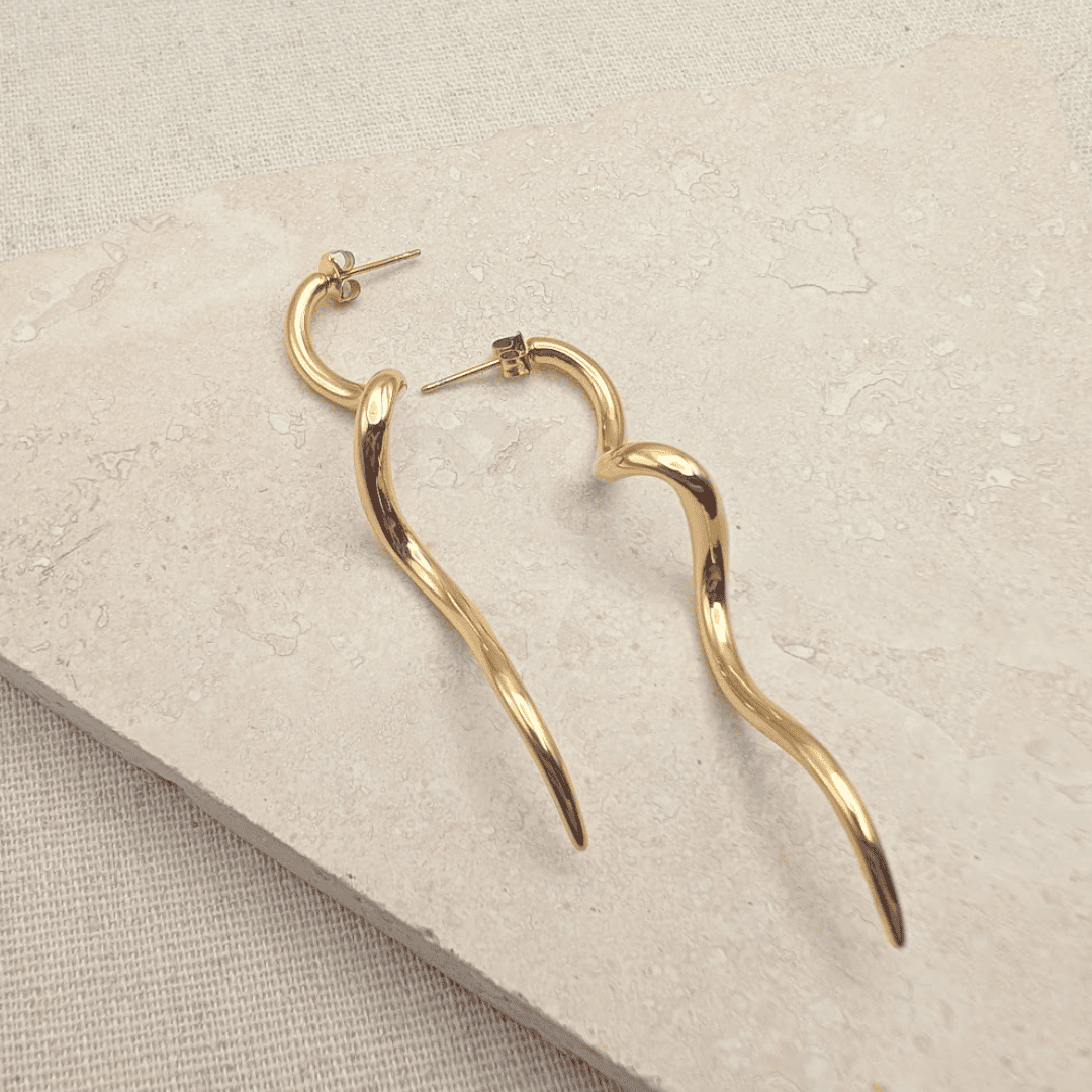 Everyday Gold Statement Swirl Earrings