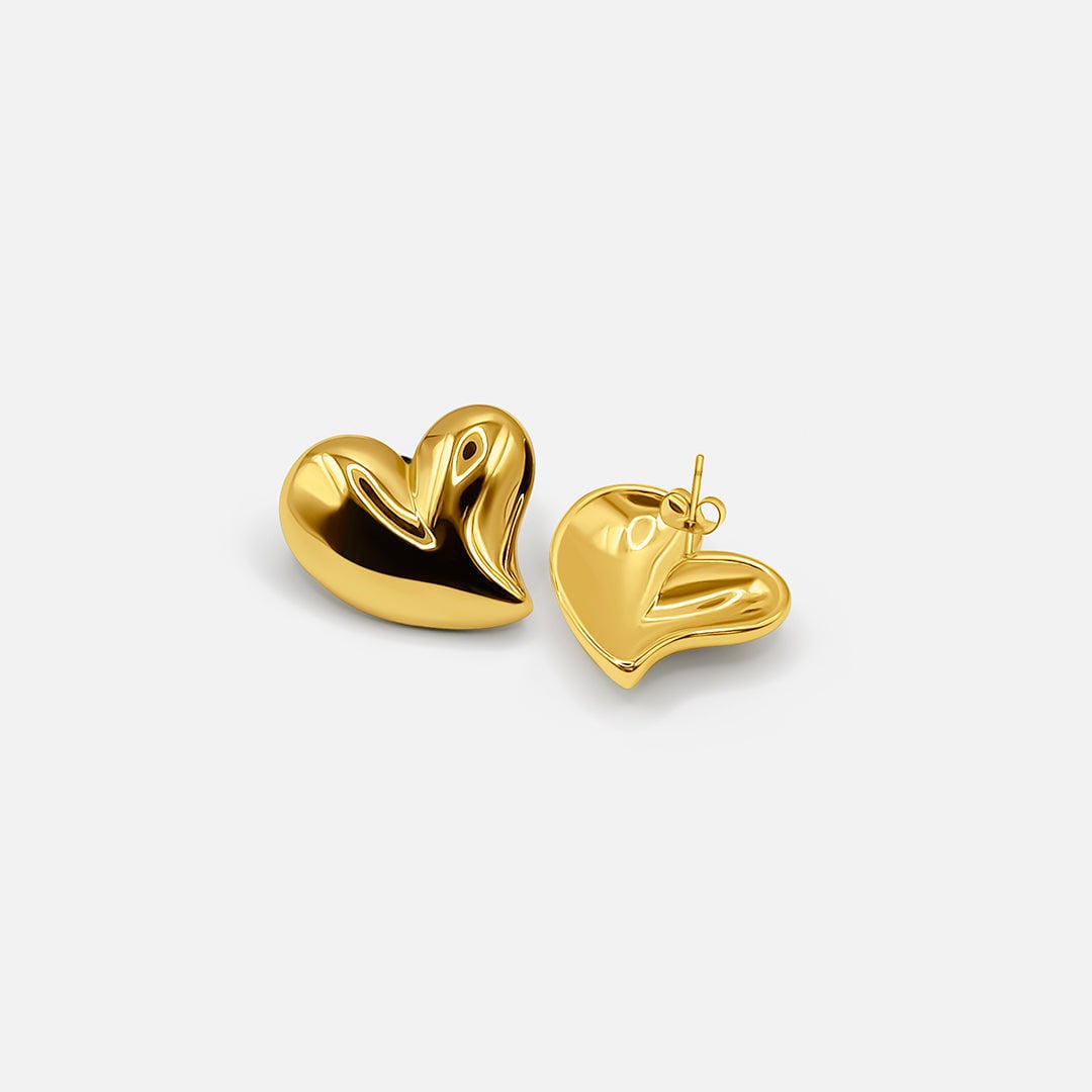 Classic Gold Heart Studs